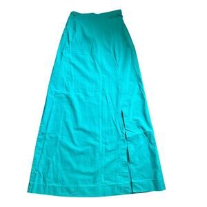 Vintage Kelly Pistachio Green A-Line Maxi Skirt Retro Boho Indie Size S 25